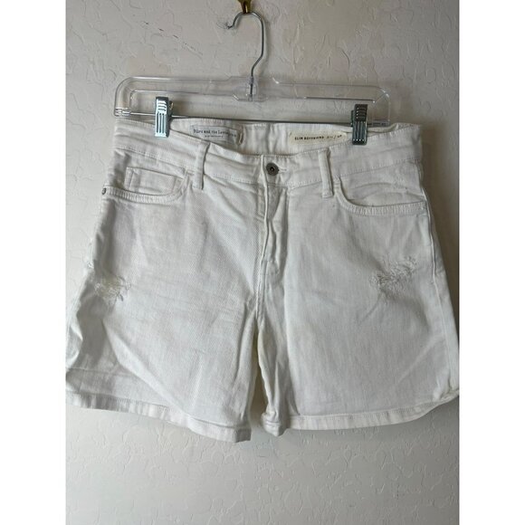 Women Pilcro and the Letterpress Slim Boyfriend Sz 28 Jean Shorts With Distressi - Picture 2 of 9